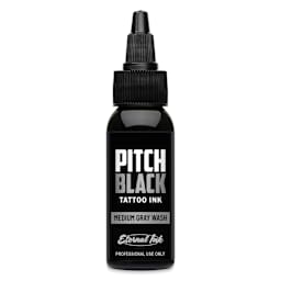 Eternal Ink Pitch Black Gray Wash Tattoo Ink - Medium Gray, 1 oz bottle