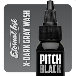 Eternal Ink Pitch Black Gray Wash Tattoo Ink - X-Dark Gray, swatch