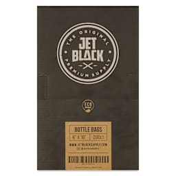 TatSoul Jet Black Bottle Bags  - Pkg of 200, back of packaging