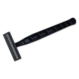TatSoul Jet Black Eco Razors - Pkg of 50, single razor out of packaging