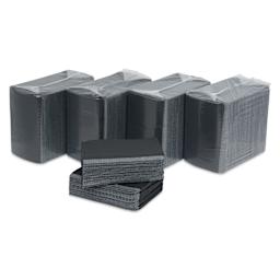 TatSoul Jet Black 4-Ply Lap Cloths - 13" x 18", Black, Pkg of 500