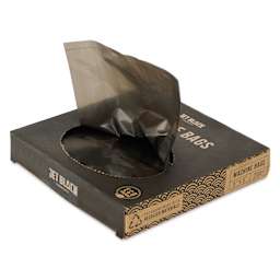 TatSoul Jet Black Machine Bags - 5" x 5", Pkg of 200, open package