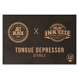 TatSoul Jet Black x Inkeeze Tongue Depressors - Pkg of 100, packaging