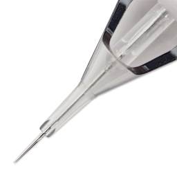 TatSoul Envy Standard Round Liner Long Taper Tattoo Needle Cartridge - #12, 3 Needles, Pkg of 10, close-up of needle