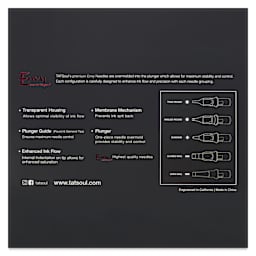 Transparent Housing. Plunger Guide. Enhanced Ink Flow. Membrane Mechanism. Plunger. Highest Quality Needles.