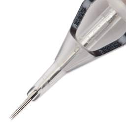 TatSoul Envy Standard Round Liner Long Taper Tattoo Needle Cartridge - #12, 7 Needles, Pkg of 10, close-up of needle