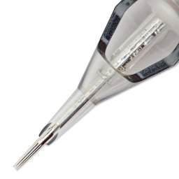TatSoul Envy Standard Round Liner Long Taper Tattoo Needle Cartridge - #12, 9 Needles, Pkg of 10, close-up of needle