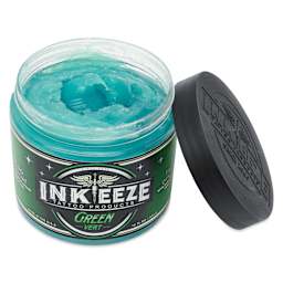Inkeeze Green Tattoo Ointment - 16 oz, Jar, lid off