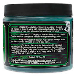 Inkeeze Green Tattoo Ointment - 16 oz, Jar, back