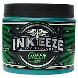 Inkeeze Green Tattoo Ointment - 16 oz, Jar, front