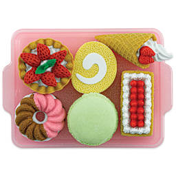 Iwako Japanese Puzzle Eraser Set (out of packaging, top view)