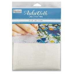 Essentials by Leisure Arts Aida Cloth - White, 30" x 36", Sheet (Front of packaging)