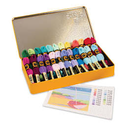 DMC Tapestry Wool Collector's Tin - Set of 24, Assorted Colors