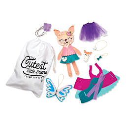 Craft-Tastic Make a Friend Kit - Fox, contents laid out