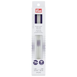 Prym Ergonomics Double Point Knitting Needle Set - Size 1, Set of 5, 8" - front of packaging