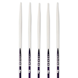 Prym Ergonomics Double Point Knitting Needle Set - Size 6, Set of 5, 8" - close-up of needles