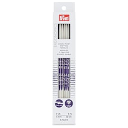 Prym Ergonomics Double Point Knitting Needle Set - Size 8, Set of 5, 8" - front of packaging