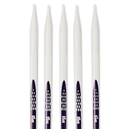 Prym Ergonomics Double Point Knitting Needle Set - Size 10.75, Set of 5, 8" - close-up of needles