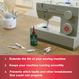 1. Extends the life of your sewing machine, 2. Keeps your machine running smoothly, 3. Prevents stitch faults and other breakdowns that could ruin projects.