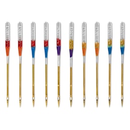Singer Sewing Machine Needles - Titanium-Coated Universal and Ball Point, Assorted, Pkg of 10
