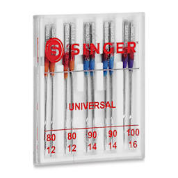 Singer Sewing Machine Needles - Universal, Assorted, Pkg of 10 inside case