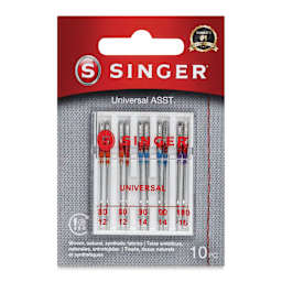 Singer Sewing Machine Needles - Universal, Assorted, Pkg of 10 front of packaging