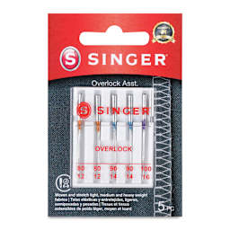 Singer Sewing Machine Needles - Overlock, Assorted, Pkg of 5, front of the packaging