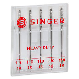 Singer Sewing Machine Needles - Heavy Duty Universal, 110/18, Pkg of 5 - case out of packaging