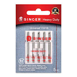 Singer Sewing Machine Needles - Heavy Duty Universal, 110/18, Pkg of 5 - front of packaging