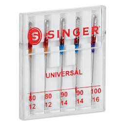 Singer Sewing Machine Needles - Universal, Assorted, Pkg of 5, inside of carrying case