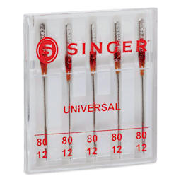 Singer Sewing Machine Needles - Universal, 80/12, Pkg of 5, inside of carrying case