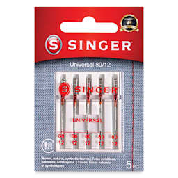 Singer Sewing Machine Needles - Universal, 80/12, Pkg of 5, front of the packaging