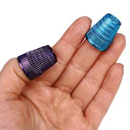 Singer Slip Stop Thimbles - Large/Extra Large, covering thumb and middle fingertips