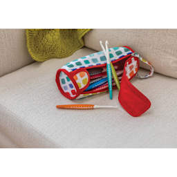 Prym Hook Case - Crochet Hook Roll - on couch (crochet hooks not included)