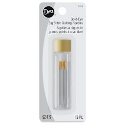 Dritz Gold-Eye Big Stitch Quilting Needles, in packaging