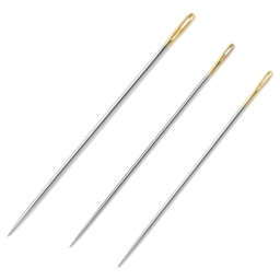 Dritz Gold-Eye Quilting Between Needles, close-up of needles