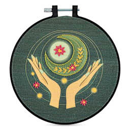 Bucilla Mindful Stitching Stamped Embroidery Kit - Lunar Balance, 6"