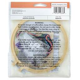 Bucilla Beaded Fabric Stamped Embroidery Kit - Dragonfly back of packaging