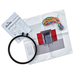 Bucilla Photographic Stamped Embroidery Kit - Flower Box contents