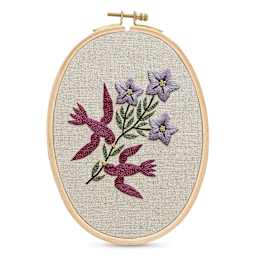 DMC The Designer Collection Embroidery Kits - “Campanula” by Yumiko Higuchi, Advanced, finished