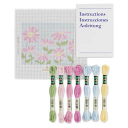 DMC The Designer Collection Easy Tapestry & Needlepoint Kit - Daisy Field, contents
