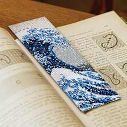 “The Great Wave” by Katsushika Hokusai Bookmark - finished, in book