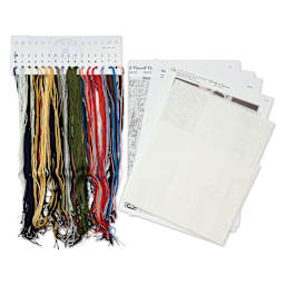 DMC The Museum Collection Cross Stitch Kit - “A Still Life of Flowers” by Ambrosius Bosschaert, contents