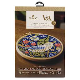 DMC The Museum Collection Cross Stitch Kit - “Strawberry Thief” by William Morris, front of packaging