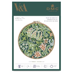 DMC The Museum Collection Cross Stitch Kit - “Golden Lily” by J.H. Dearle, front of packaging