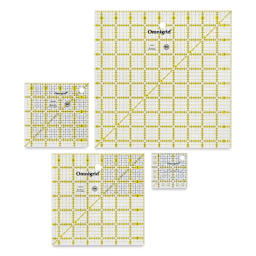 Omnigrid Square Ruler Value Pack - Set of 4, Assorted Sizes, Small