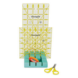 Omnigrid OmniRack Ruler Storage - Mini, 4" x 5-5/8" x 7/8" - in use (rulers and materials not included)