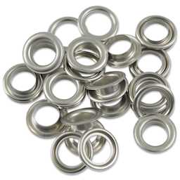 Prym Vario Creative Eyelets with Washers - Pkg of 15, Silver, 14 mm Dia. - out of packaging