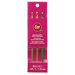 Boye Aluminum Crochet Hooks - Set of 3, US G/H/I - front of packaging