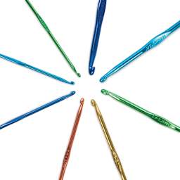 Boye Aluminum Crochet Hooks - Set of 8, US D-K - hooks in circle